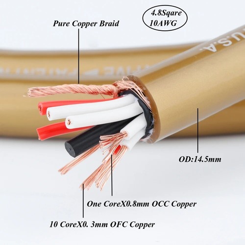 8core Banana Connectors HiFi Speaker Cables Amplifier Cord Bi-wire Single Wire ~ - 第 3/14 張圖片