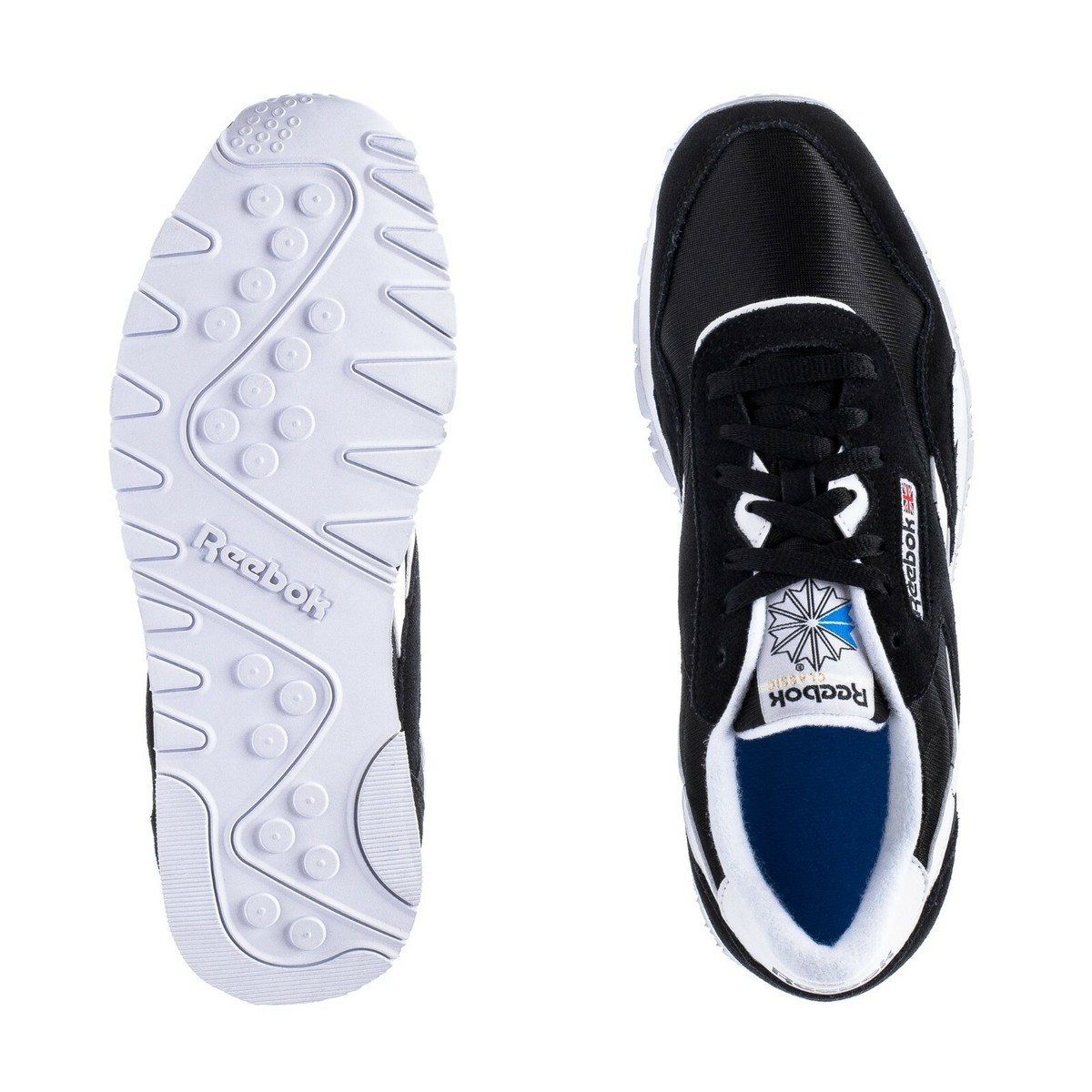 NEW Mens REEBOK CLASSIC NYLON - MENS FV1592 Black White Shoes | eBay