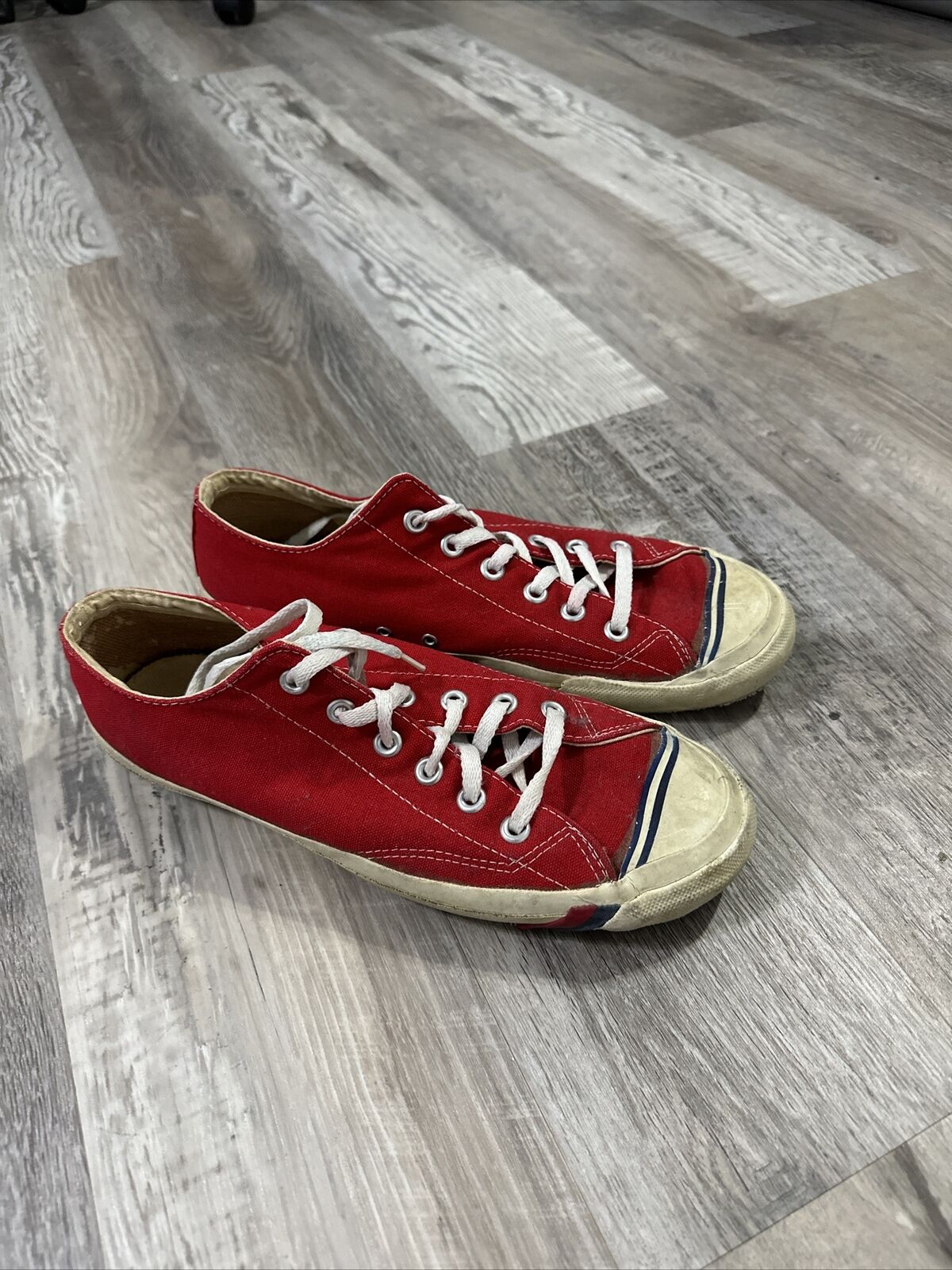 Vintage 1960s Pro Keds Athletic Red Shoes 9M