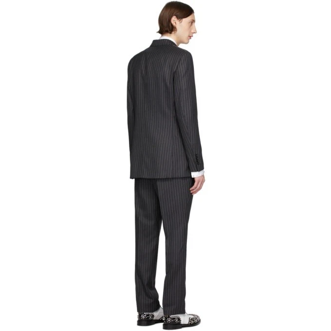 Giacca tuta blazer Burberry 100% lana cappotto sportivo grigio a righe uomo taglia 40 R