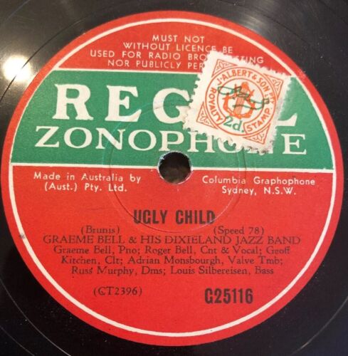 GRAEME BELL 78 rpm REGAL ZONOPHONE C25116 SMOKEY MOKES /UGLY CHILD jazz