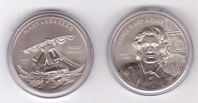 Hungary - 2000 Forint 2022 UNC Agnes Nemes Nagy - сomm. in a capsule Lemberg-Zp