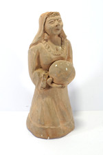 1x &Auml;gypten Frau mit Kugel, Ton gebrannt, Handarbeit, sieht sehr gut aus, Neu