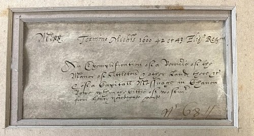 Documento de Elizabeth enmarcado del siglo XVII en vitela - Imagen 11 de 11