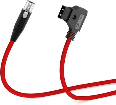 Power Cable Mini XLR 4 Pin Female to D-Tap Ultra Soft for TVLogic Field Monitor