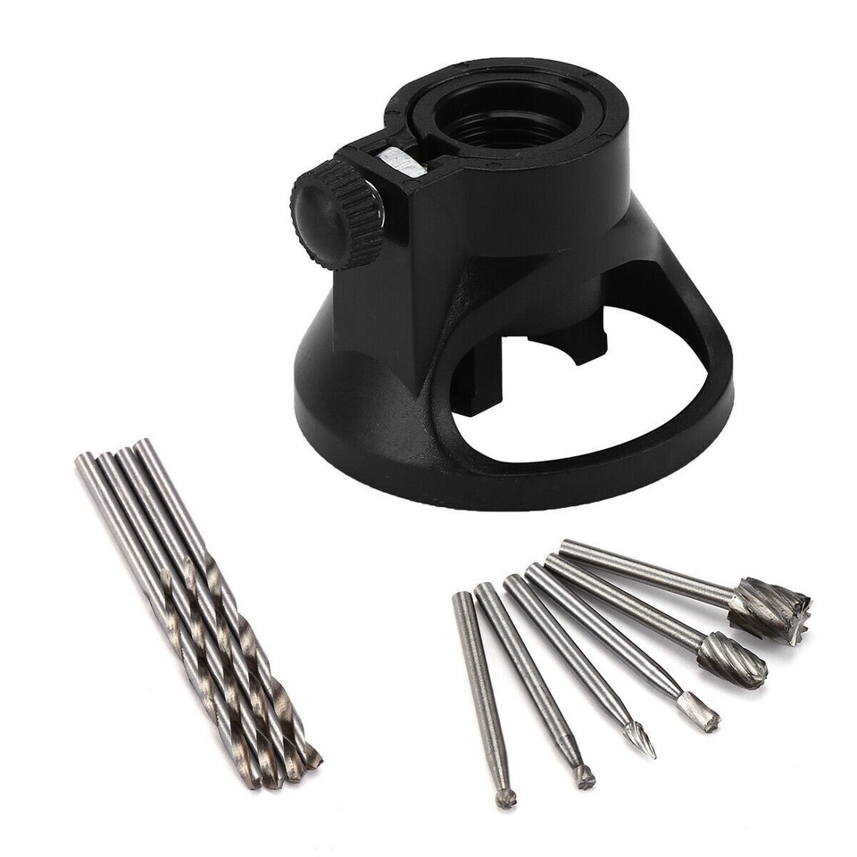 Dremel Router Edge Guide For Dremel Rotary Multi Tool Cutting Guide HSS Router Drill Bits Kit ...