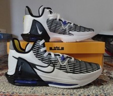 Nike Air LeBron WITNESS 6 Blanco Negro Violeta CZ4052 100 Para hombres Talla 10 Nuevo con caja