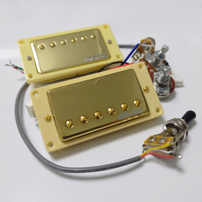 Wilkinson Guitar Alnico 5 Humbucker Pickups 4C with 1V1T Wiring Harness