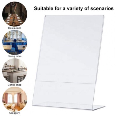 ROSSHINE A4 Acrylic Sign Holder, 6pcs T Shape A4 Perspex Display Stands ROSSHINE A4 Acrylic Sign Holder, 6pcs T Shape A4 Perspex Display Stands