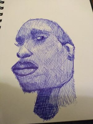 Tupac Shakur 2pac Skizze Zeichnung Kunstwerk Tusche Einzelstück Original Biro Karikatur A5