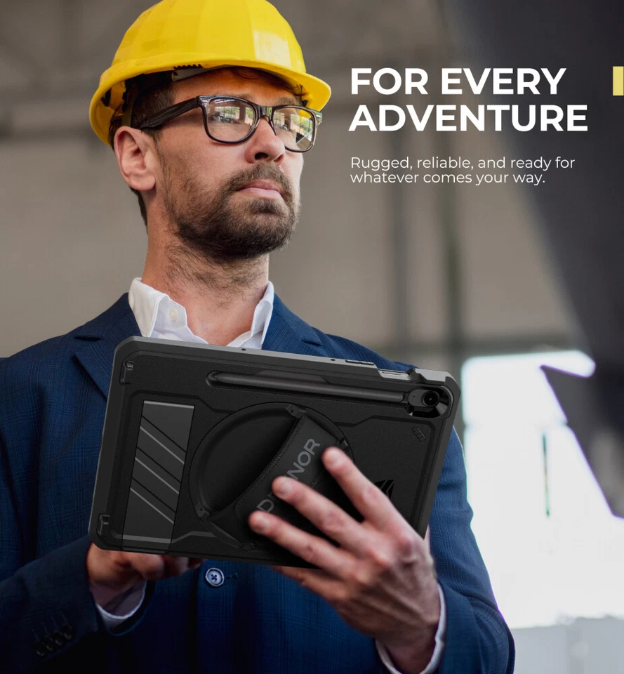 Dexnor for Samsung Galaxy Tab S9 FE/S9 Case Heavy Duty Rugged Cover Kickstand - Image 3 of 4