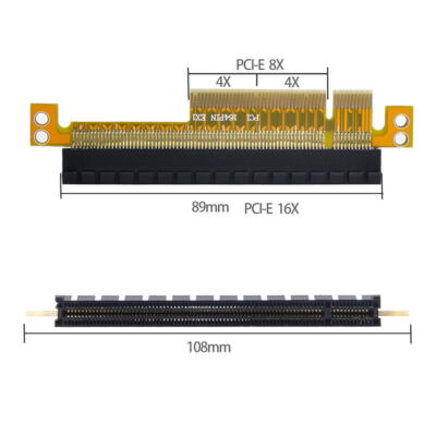 PCI-E Express Male to Female 8x to 16x Extender Converter Riser Card Adapter