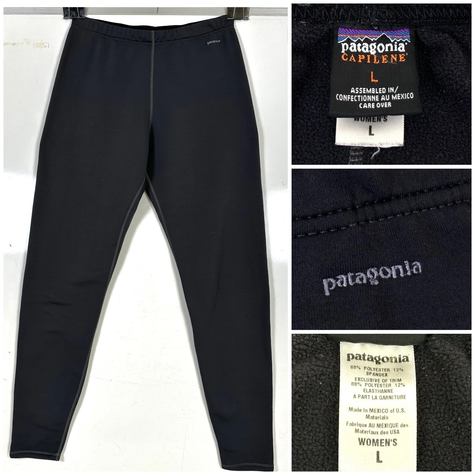 Patagonia Women’s Sweatpants Size Large Vintage Fleece Capilene Baselayer Hiking