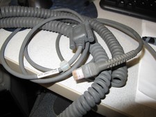 Motorola Symbol Barcode Scanner RS232 coiled cable CBA-R24-C20ZAR Female Serial