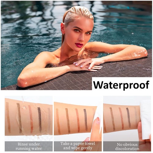 Microblading Tattoo Eyebrow Ink Pen Long Lasting Eye Brow Pencil 3D Fork Makeup - Picture 4 of 21