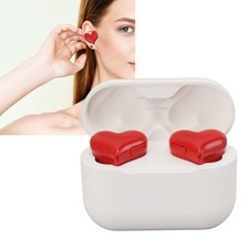 Earphones Cute Heart Shaped Noise Cancelling Stereo Wireless Earbuds