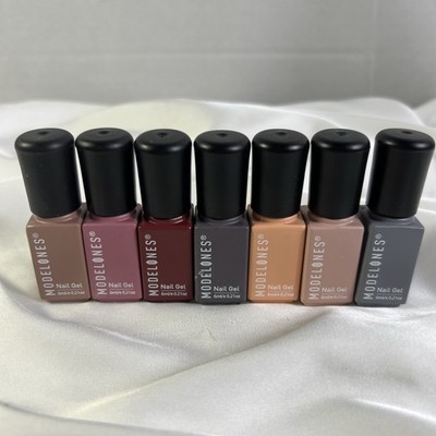 Modelones Nail Polish Set Of 7 Quick Dry Pink, Red, Nude, Assorted Colors New
