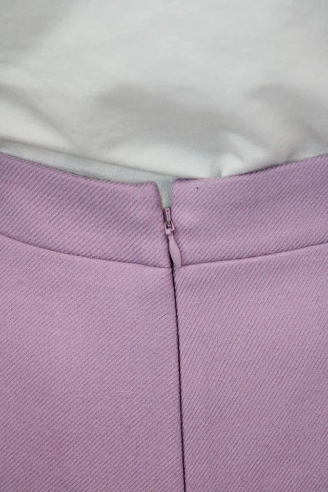 Falda Lápiz Larga J Crew Mujer Lana Cintura Alta Recta Nº 3 Púrpura Talla 8 Foto 4 de 4