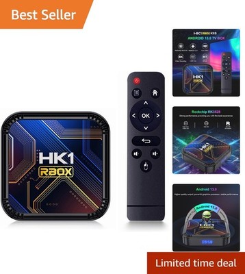 Advanced 8K 3D Android TV Box with Quad-Core Processor & Dual WiFi Connectivity