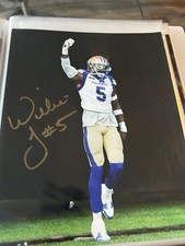 Willie Jefferson Signed Photo Winnipeg Blue Bombers With COA 💪💪💪