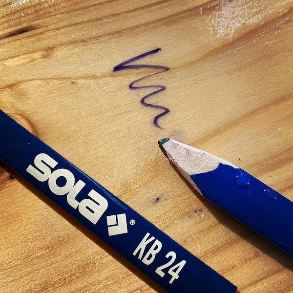 Lápiz húmedo/seco Sola Kb 24, 9-7/16 X 1/2 pulgadas, plano, paquete 6 Foto 4 de 4