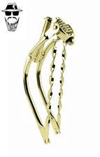 Original Lowrider 20" Bent 1" Gold Suspension Retro Fork w/Flat Twisted Bars.