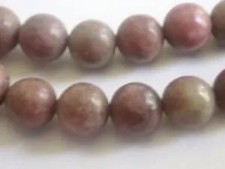 RHODONITE 8mm ROUND SEMI PRECIOUS STONE BEADS sp47b