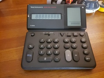 Texas Instruments TI-5038 Paper-Free Printer Desktop Calculator Black TESTED