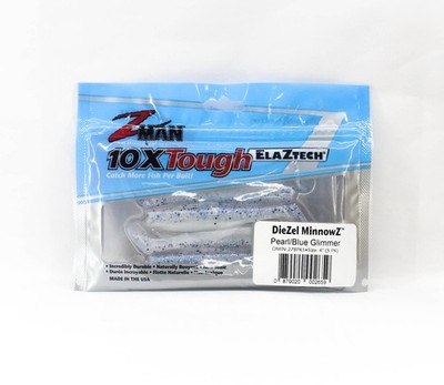 Zman Soft Köder Diezel MinnowZ 4 Zoll 5/Pack Pearl Blue Glimmer (2659)