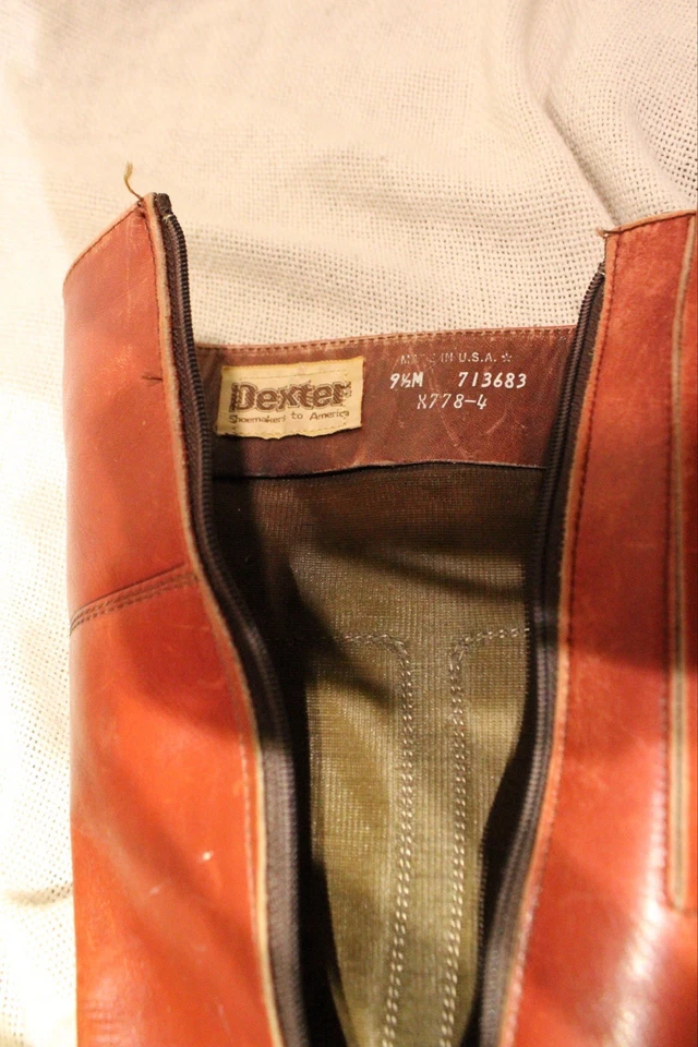 Botas Altas De Colección Años 70/80 Talla 9 1/2 Dexter Estilo Campus Rojo/Sangre de Buey Hechas en EE. UU. Foto 3 de 4