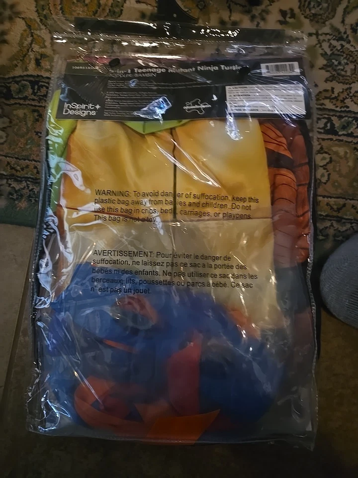 Disfraz de Tortugas Ninja Adolescentes Mutantes 4 en 1 Niño/Niño Pequeño Talla 3T/4T TMNT Nuevo Foto 2 de 4