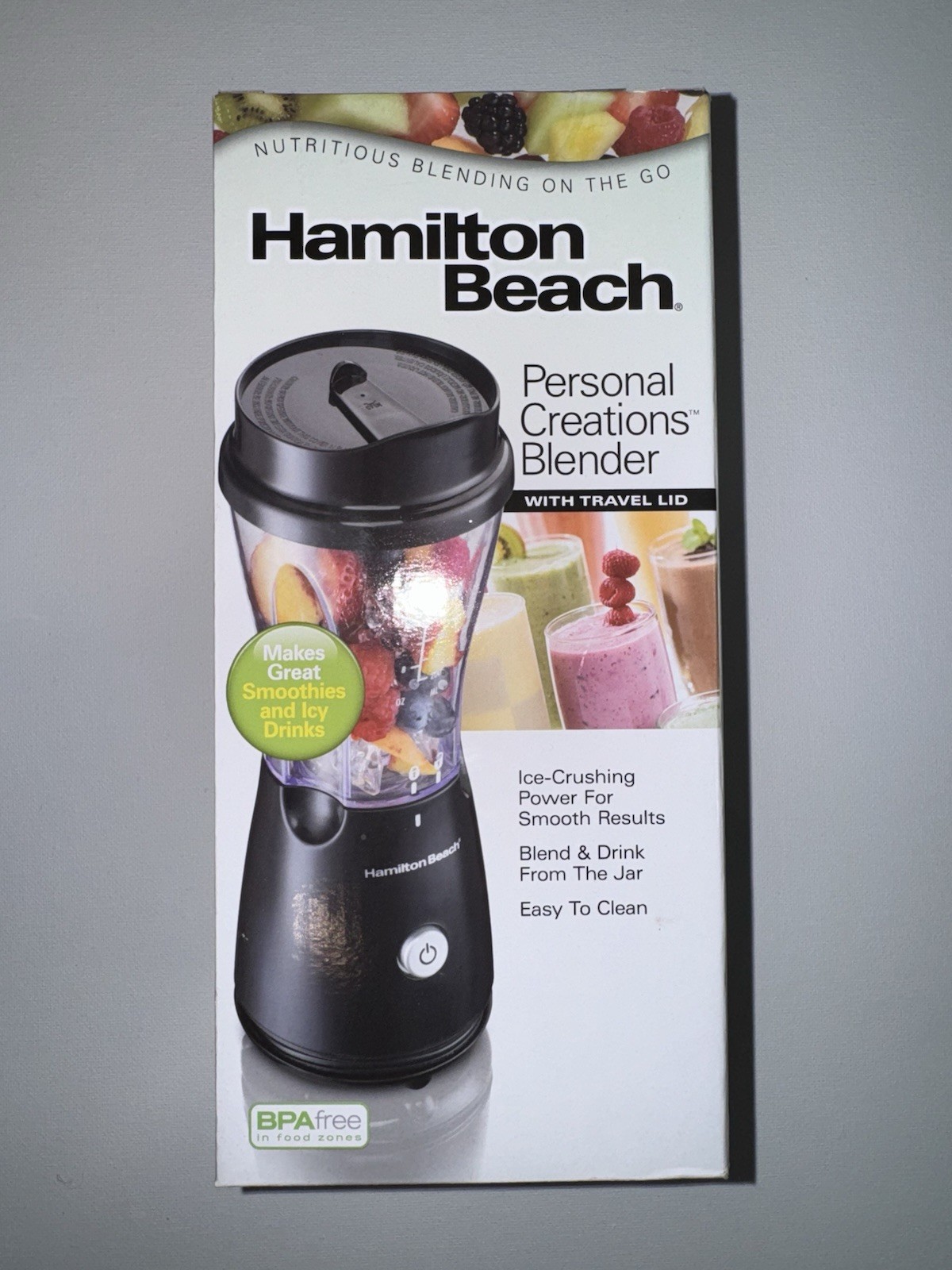 Hamilton Beach Personal Creations Blender with Travel Lid Bl