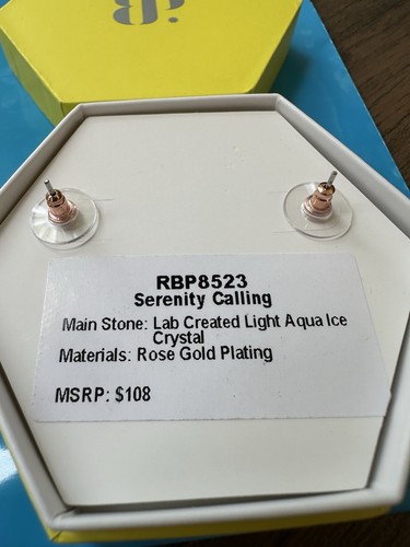 Neu im Karton Bomb Party Ohrstecker RBP8523 Serenity Callin LC Aqua Eiskristall Rose G P - Bild 5 von 5
