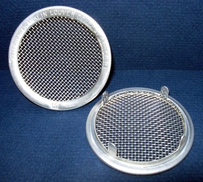 2 Inch Round Open Screen Vent Tab Style Mill Finish Ventilation Mesh 6 PCS