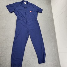 Dickies Coveralls Mens 46R Blue Workwear Pockets meas 42x30