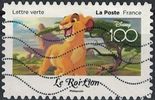 France 2023 Oblitéré Used Disney 100 ans d'histoires à partager Le Roi Lion Y&T 