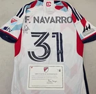 Chicago Fire FC FEDERICO NAVARRO Signed Match Used Soccer Jersey 2024 Season WHT