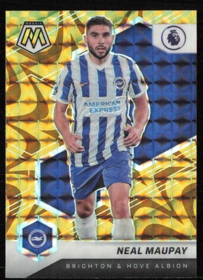 2021-22 Panini Mosaic EPL Neal Maupay Gold Power Prizm Brighton #117