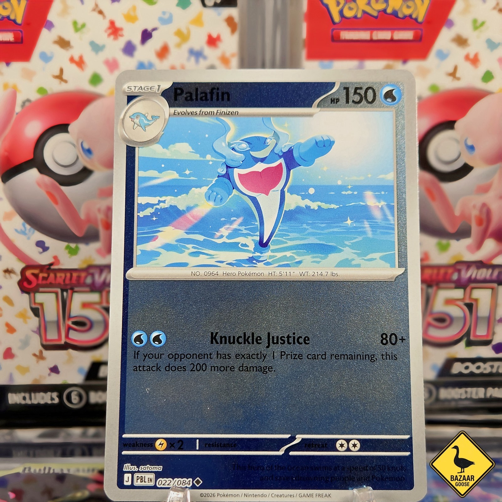 Palafin 22/84 ME05 Pitch Black Reverse Holo U NM English Pokémon TCG 