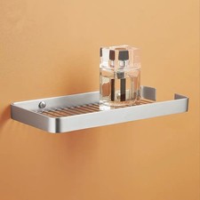 Brushed Nickel Brass Wall Mount Shampoo Storage Holder Bathroom Accessory Shelf