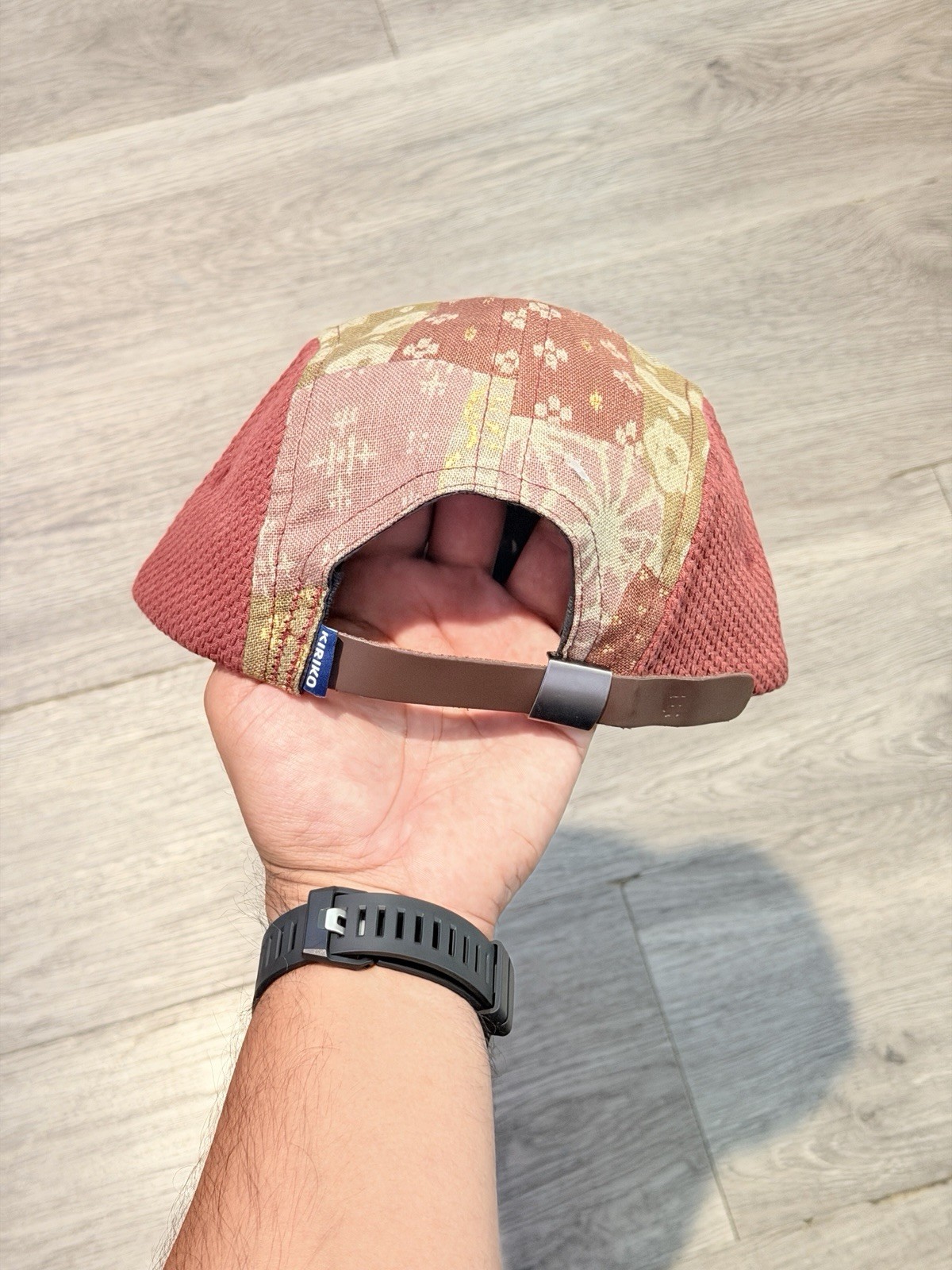 KIRIKO PATCHWORK 5-PANEL CAMP HAT LEATHER STRAP A… - image 6