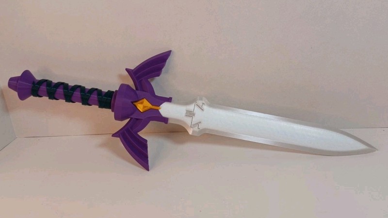 17" Legend Of Zelda 3D Printed Master Sword For Desktop Or Shelf Display