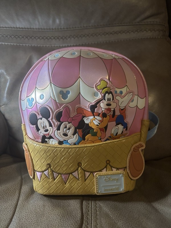 Loungefly Disney Mickey & Friends Figural Hot Air Balloon Mini Backpack NWT