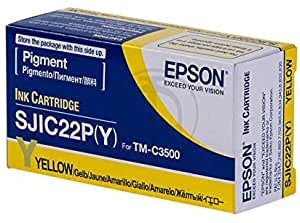 Cartouche d'encre SJIC22PY jaune pour la création d'étiquettes de produits en boutique