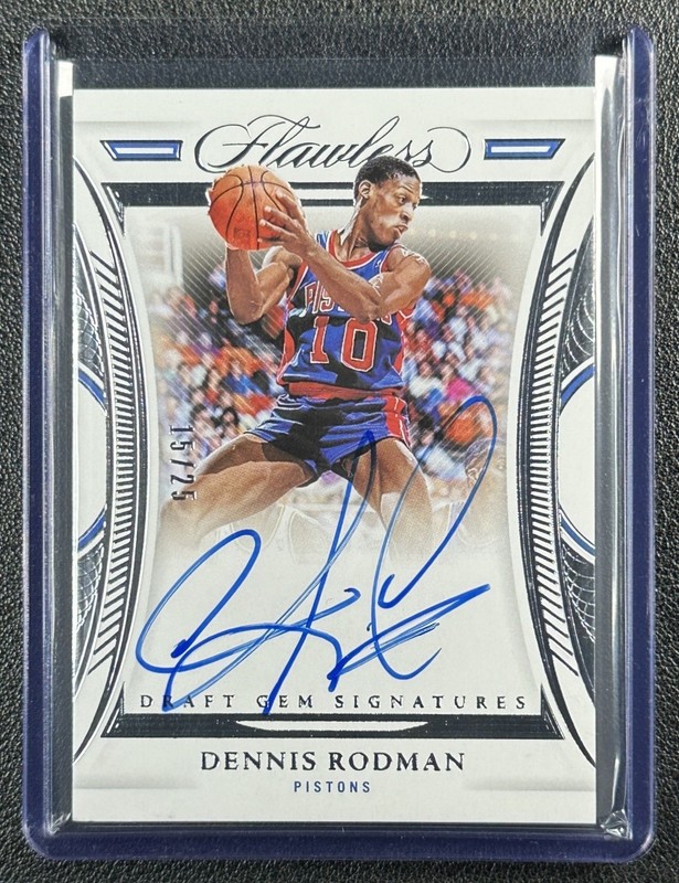 DENNIS RODMAN 2021-22 PANINI FLAWLESS #DGS-DRD DRAFT GEM SIGNATURES AUTO 15/25