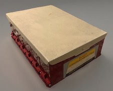 Kodak Red Metal Compartment File Rectangular Box Advertising Storage