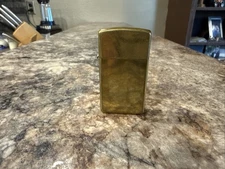 Zippo Lighter Solid Brass F XII 1996 Slim Skinny Old Vintage