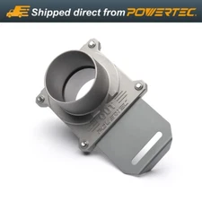POWERTEC 70325 Aluminum Blast Gate 2-1/2 Inch, w/ Anti Clog and Air Leak Seal