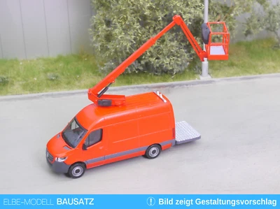 1:87 EM173 Bausatz Arbeitsbühne 3,5t Dachaufbau beweglich für Herpa Umbau