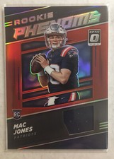 2021 Optic Mac Jones R/C Rookie Phenoms Patch Card Prizm. rookie card picture